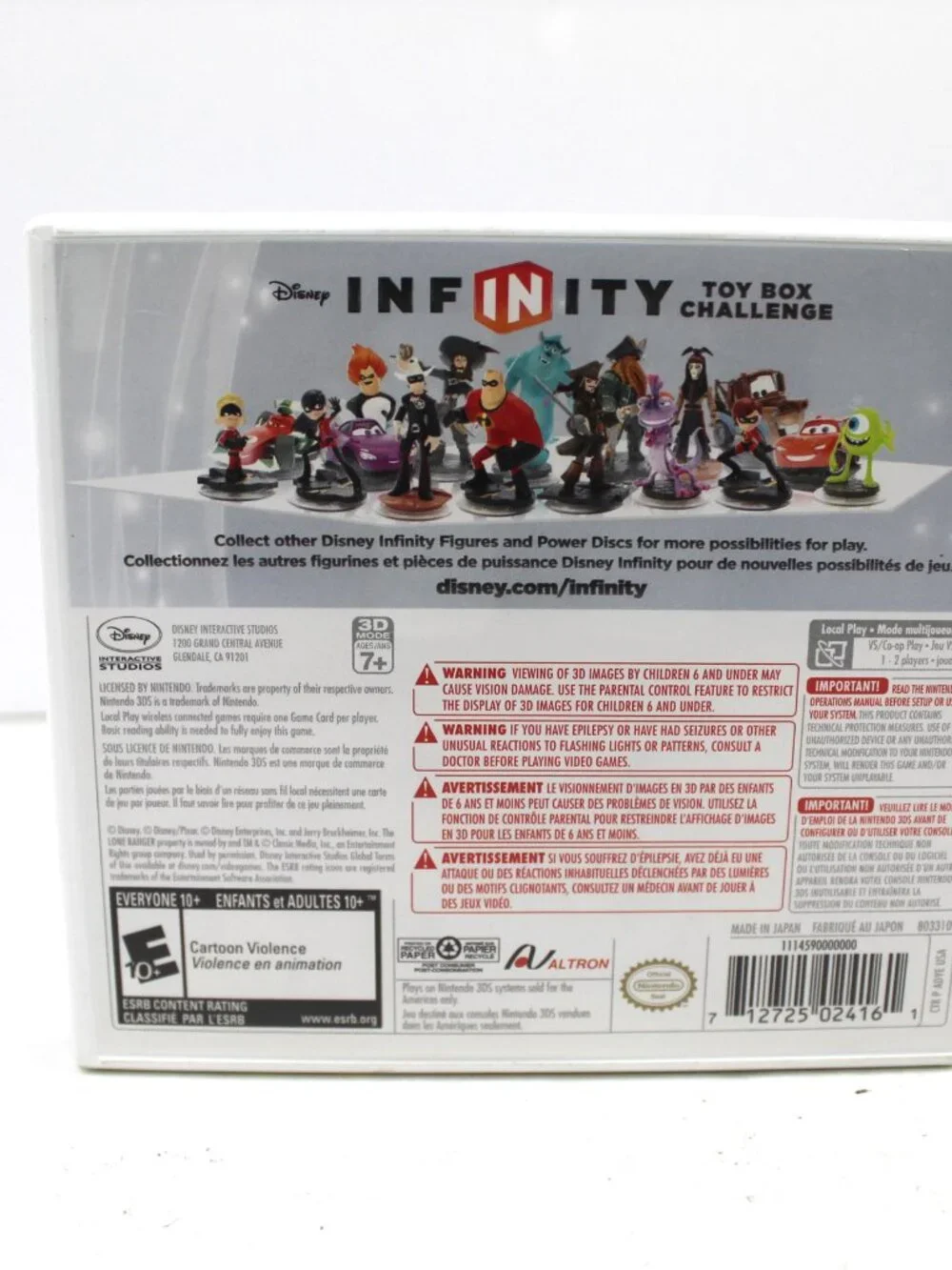 Disney INFINITY Toy Box Challenge (Game & Case Only) Nintendo 3DS Video Game
